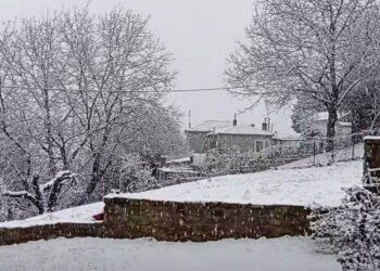 Πρωινό χιόνι στη Μόρφη Βοΐου το πρωί της Κυριακής (Βίντεο)