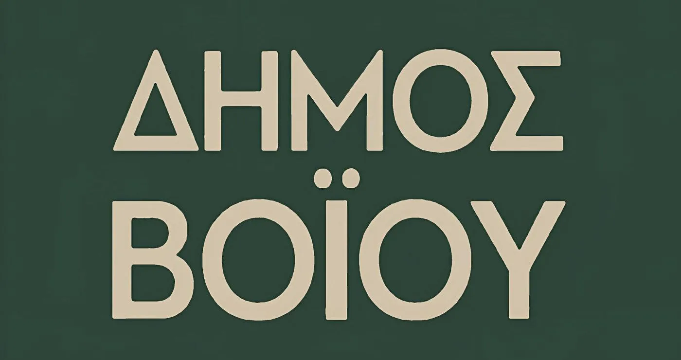 Λογότυπο του Δήμου Βοΐου, σημαντικό για την οδοποιία Βοΐου και την επιχειρηματικότητα στην περιοχή.