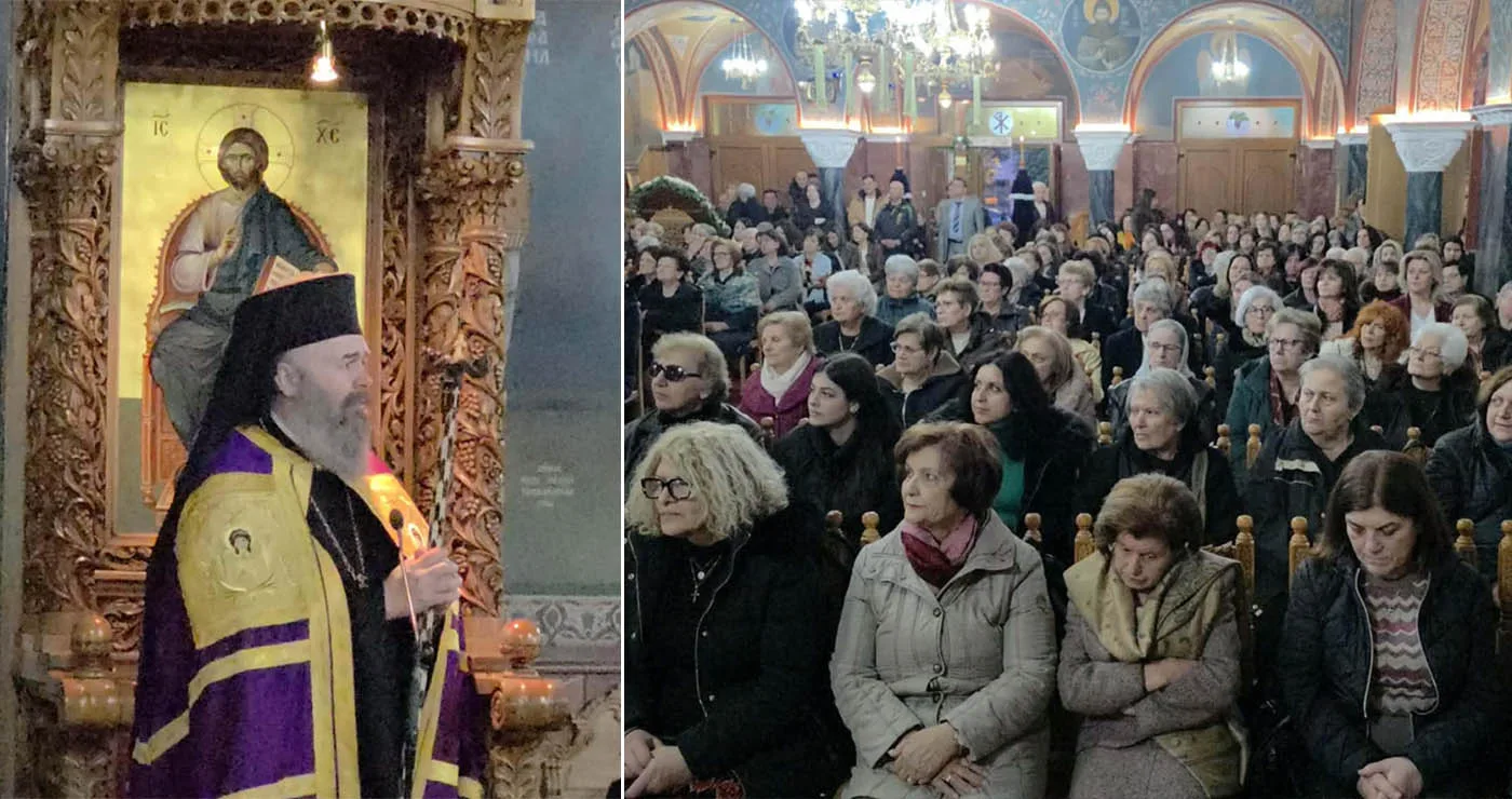Προεξάρχοντος του Σεβασμιωτάτου Μητροπολίτου κ.κ. Ειρηναίου τελέστηκε ο Δ’ Κατανυκτικός Εσπερινός στον Ι.Ν. Αγίας Σκέπης Πτολεμαΐδας!  (ρεπορτάζ της Κούλας Πουλασιχίδου)