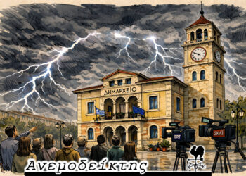 Μαύρα σύννεφα, αστραπές και κεραυνοί πάνω απ’ το Δημαρχείο Κοζάνης! – Ο Ανεμοδείκτης σχολιάζει (3/3)
