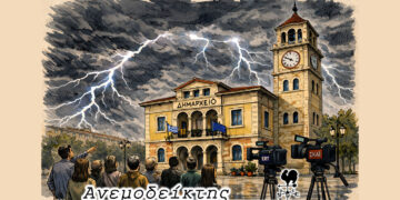 Μαύρα σύννεφα, αστραπές και κεραυνοί πάνω απ’ το Δημαρχείο Κοζάνης! – Ο Ανεμοδείκτης σχολιάζει (3/3)