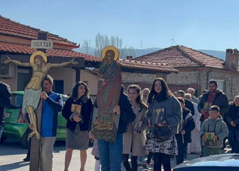 Κατάνυξη στην Αχλάδα Φλώρινας για την Κυριακή της Ορθοδοξίας