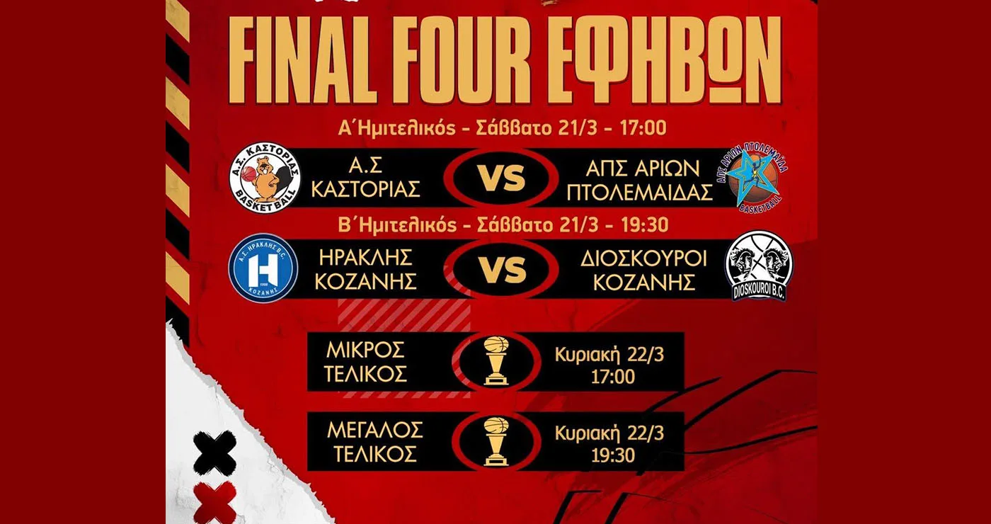 Δήμος Βοΐου: Final Four Εφήβων στο Δ.Α.Κ. Σιάτιστας