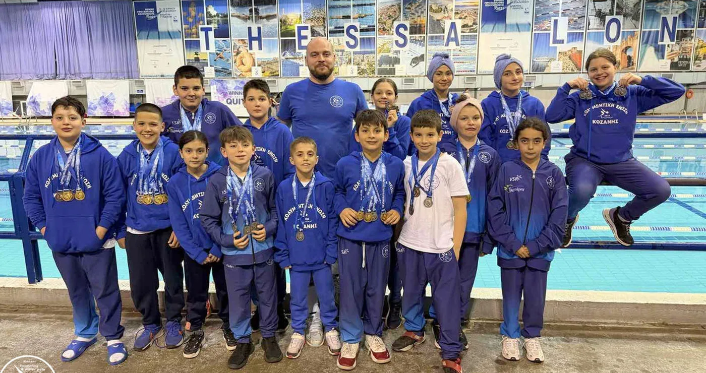 Τεράστια επιτυχία της Κολυμβητικής Ένωσης Κοζάνης στο Εαρινό Κύπελλο της Θεσσαλονίκης – 37 μετάλλια για Προαγωνιστική και Μίνι