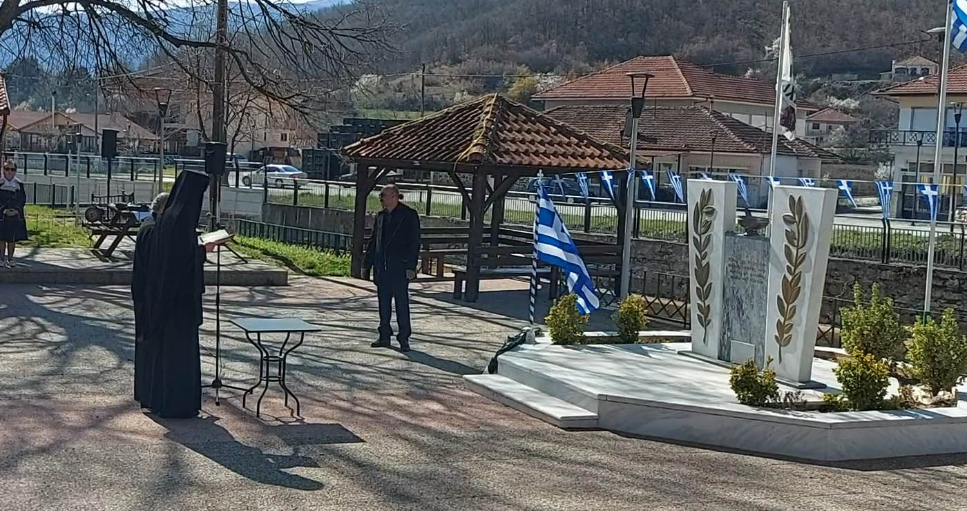 Μηλοχώρι: Επιμνημόσυνη δέηση και καταθέσεις στεφάνων για την 25η Μαρτίου