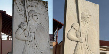 Έλαμψε ξανά το μνημείο στον Περδίκκα πριν την 25η Μαρτίου (Φωτογραφία)