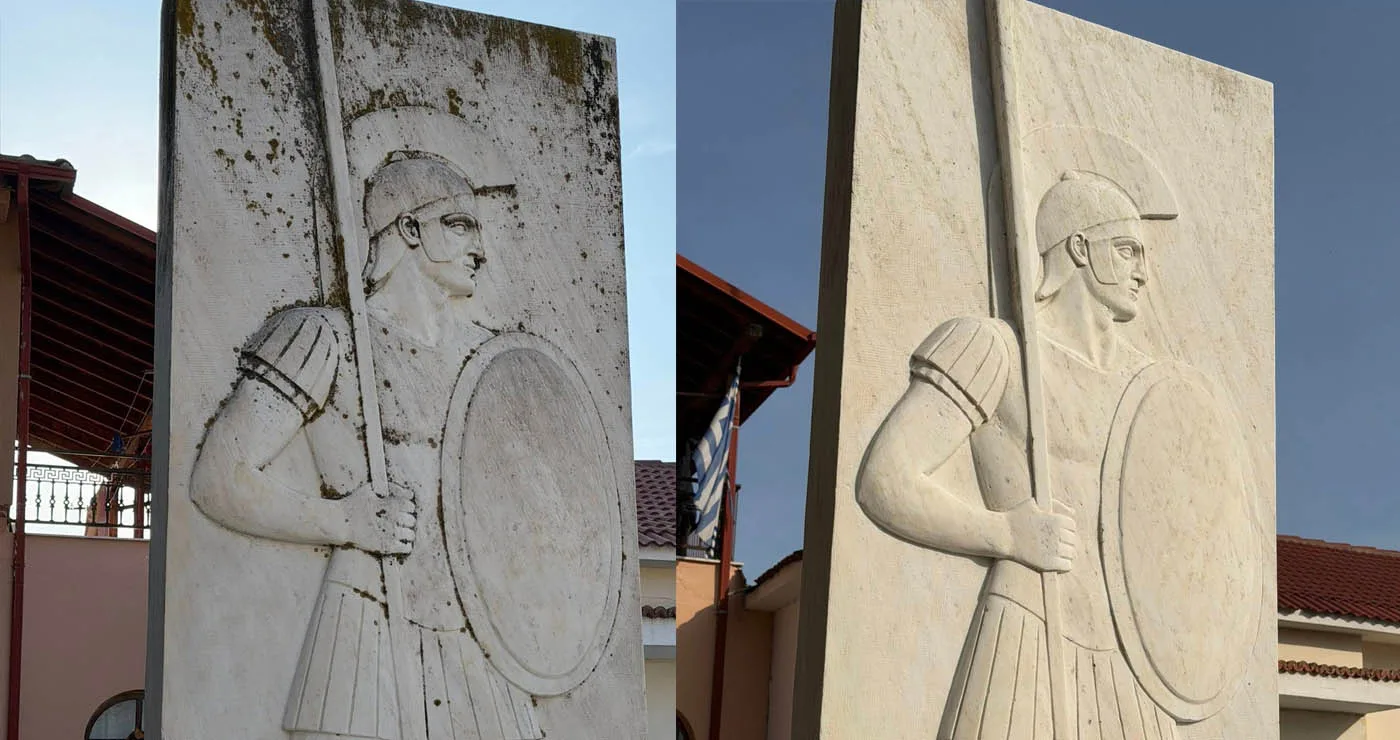 Έλαμψε ξανά το μνημείο στον Περδίκκα πριν την 25η Μαρτίου (Φωτογραφία)