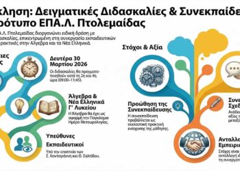 Δειγματικές διδασκαλίες με συνεκπαίδευση στο Πρότυπο ΕΠΑ.Λ. Πτολεμαΐδας