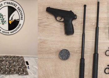 Καστοριά: Σύλληψη 22χρονου για διακίνηση ναρκωτικών και κατοχή όπλων