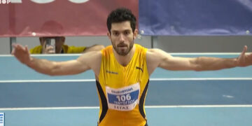 Ο Μίλτος Τεντόγλου με άλμα στα 8.22μ. κατέκτησε το Πανελλήνιο πρωτάθλημα κλειστού στίβου