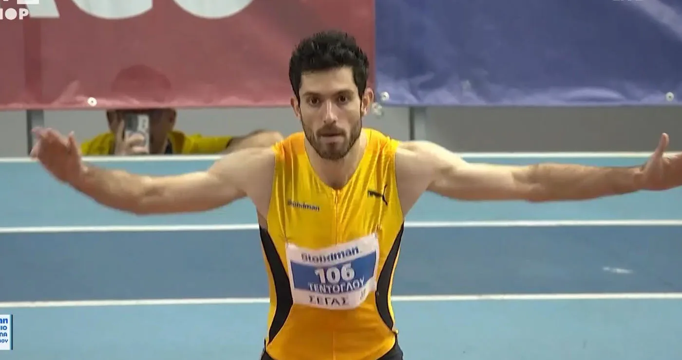Ο Μίλτος Τεντόγλου με άλμα στα 8.22μ. κατέκτησε το Πανελλήνιο πρωτάθλημα κλειστού στίβου
