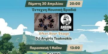 Ένα αφίσια ανακοινώνει τις εκδηλώσεις για την άνοιξη στο Βόιο στη Νεάπολη, με μουσική, δράσεις και αθλήματα.