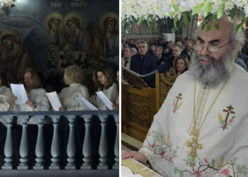 Με ευλάβεια και κατάνυξη η νεοσύστατη χορωδία του Ιερού Ναού Αγίας Σκέπης Πτολεμαΐδας έψαλλε τα εγκώμια του Επιταφίου (ρεπορτάζ της Κούλας Πουλασιχίδου)