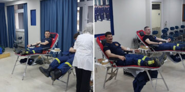 Συγκινητική προσφορά από την Πτολεμαΐδα: 47 μονάδες αίματος από σπουδαστές της Σχολής Πυροσβεστών