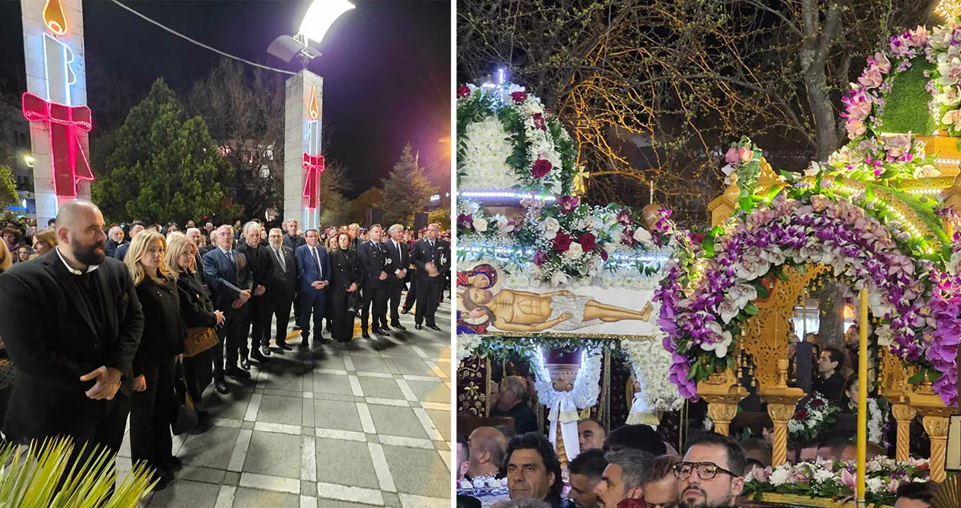 Με την  παρουσία  πλήθους πιστών  τελέστηκε η Ιερή Ακολουθία του ΕΠΙΤΑΦΙΟΥ ΘΡΗΝΟΥ, σε όλους τους Ιερούς Ναούς της Πτολεμαΐδας και  ακολούθησε  το ΑΝΤΑΜΩΜΑ  των Επιταφίων! (Ρεπορτάζ της Κούλας Πουλασιχίδου)