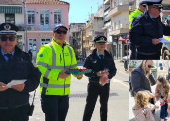 Ασφαλές Πάσχα: Ενημερωτικά φυλλάδια, αυγά και ευχές από την Τροχαία Κοζάνης (Βίντεο & Φωτογραφίες)