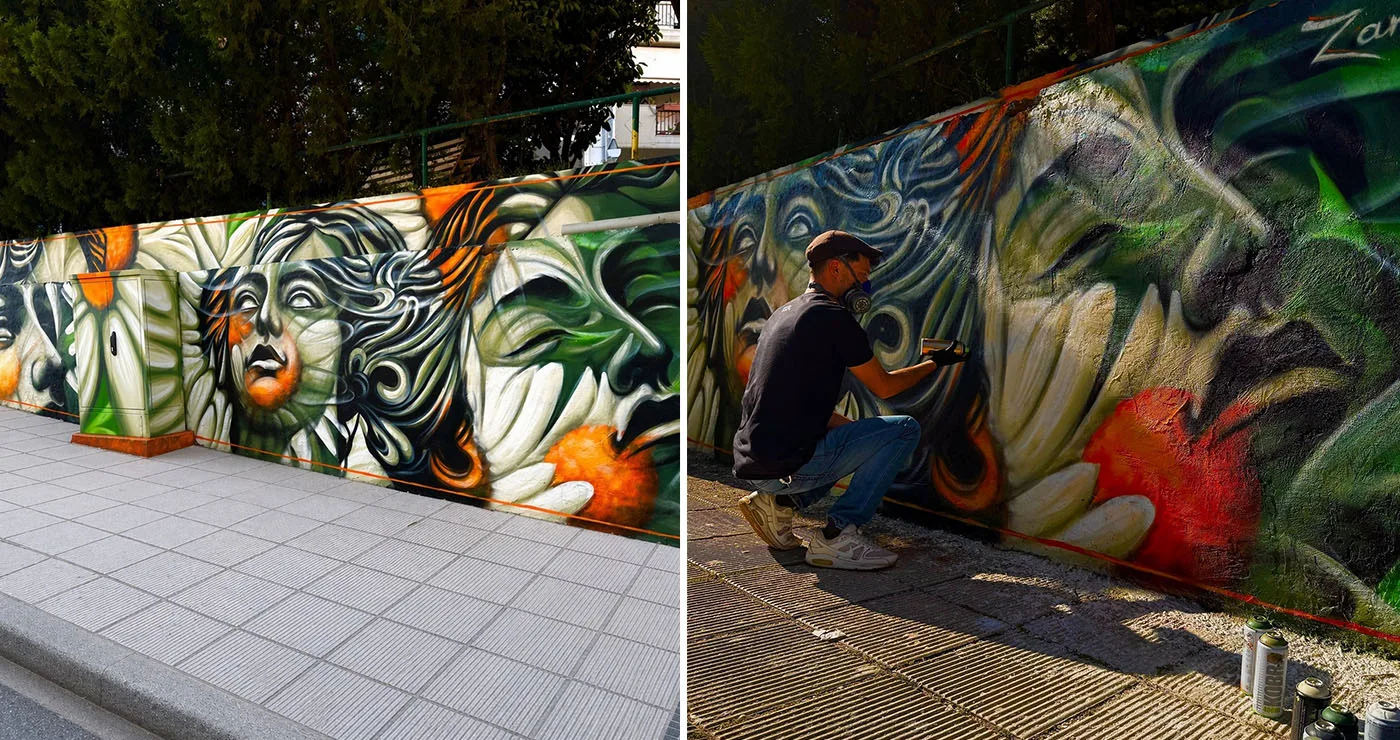 Κοζάνη: Εντυπωσιακό graffiti μεταμόρφωσε δημόσιο χώρο δίπλα στο «Ιπποκράτης» (Φωτογραφίες)