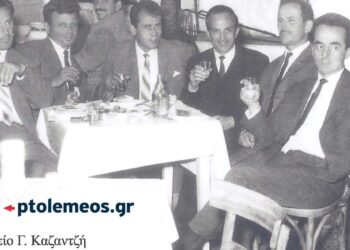 Φιλική νεανική παρέα στο ταβερνάκι του “του ΚΙΤΣΟΥ” το 1975(;) – Από τη στήλη του Γ. Καζαντζή στον ΠΑΛΜΟ