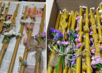 Εξαιρετικές χειροποίητες Πασχαλινές Λαμπάδες, για την οικονομική ενίσχυση του Ιερού Ναού Αγίου Φωτίου Πενταβρύσου! (της Κούλας Πουλασιχίδου)