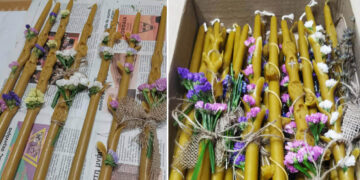 Εξαιρετικές χειροποίητες Πασχαλινές Λαμπάδες, για την οικονομική ενίσχυση του Ιερού Ναού Αγίου Φωτίου Πενταβρύσου! (της Κούλας Πουλασιχίδου)