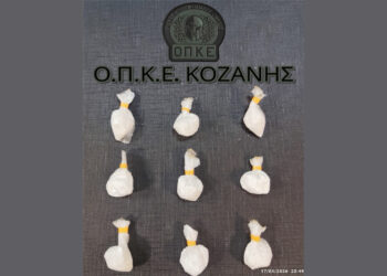 8 γραμμάρια κοκαΐνη σε 9 σακουλάκια είχε πάνω του ο 37χρονος στην Κοζάνη – Η ανακοίνωση της ΕΛ.ΑΣ.