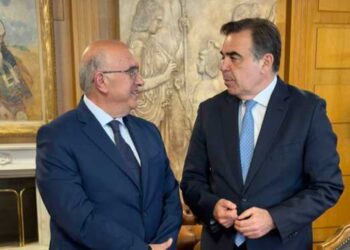 Συνάντηση Μιχάλη Παπαδόπουλου – Μαργαρίτη Σχοινά για τα ζητήματα αγροτών και αποζημιώσεων στο Ν. Κοζάνης