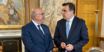 Συνάντηση Μιχάλη Παπαδόπουλου – Μαργαρίτη Σχοινά για τα ζητήματα αγροτών και αποζημιώσεων στο Ν. Κοζάνης