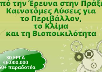 Από την Έρευνα στην Πράξη: 30 Καινοτόμες Λύσεις για το Περιβάλλον, το Κλίμα και τη Βιοποικιλότητα με τη σφραγίδα του Πράσινου Ταμείου