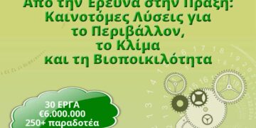 Από την Έρευνα στην Πράξη: 30 Καινοτόμες Λύσεις για το Περιβάλλον, το Κλίμα και τη Βιοποικιλότητα με τη σφραγίδα του Πράσινου Ταμείου