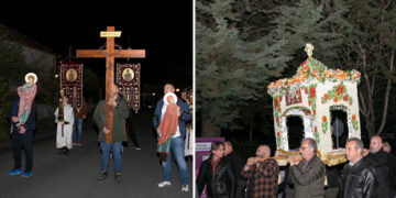 Κατάνυξη στην περιφορά του Επιταφίου στο Προάστιο (Φωτογραφίες)