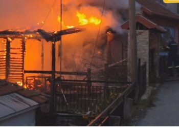 Φωτιά έκαψε ολοσχερώς κατοικία στη Δροσοπηγή Φλώρινας (Βίντεο)