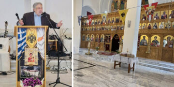 Ο Στ. Τανιμανίδης στη νέα Μονή της Παναγίας Σουμελά στη Λάρνακα της Κύπρου – Μίλησε για την ιστορία της Εικόνας