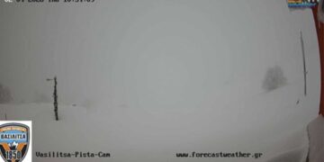 Θαμμένο στο χιόνι το Χιονοδρομικό Κέντρο της Βασιλίτσας (live)