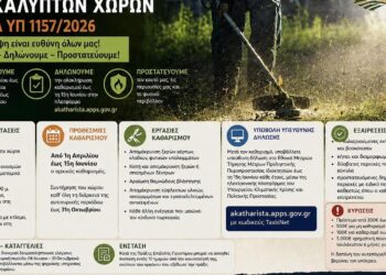 Ένα ενημερωτικό γραφικό απεικονίζει τις υποχρεώσεις καθαρισμού οικοπέδων στον Δήμο Βοΐου για την αντιπυρική περίοδο 2026.