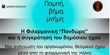 Η Φιλαρμονική «Πανδώρα» και ο δημόσιος ήχος της πόλης στο επίκεντρο εκδήλωσης στην Κοζάνη
