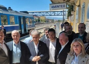 «Ιστορική στιγμή»: Το τρένο επέστρεψε στο Αμύνταιο, μετά από τρία χρόνια – Κυρανάκης: Έως τέλη Μαΐου τα δρομολόγια (VIDEO & ΦΩΤΟ)