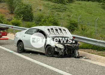 Στο νοσοκομείο τριμελής οικογένεια μετά από τροχαίο στην Εγνατία Οδό