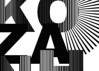 Ένα αφι poster του Πολιτιστικού Καλοκαιριού Κοζάνης 2026 με τον τίτλο γραμμένο σε μεγάλα μαύρα γράμματα και διακοσμητικά στοιχεία.