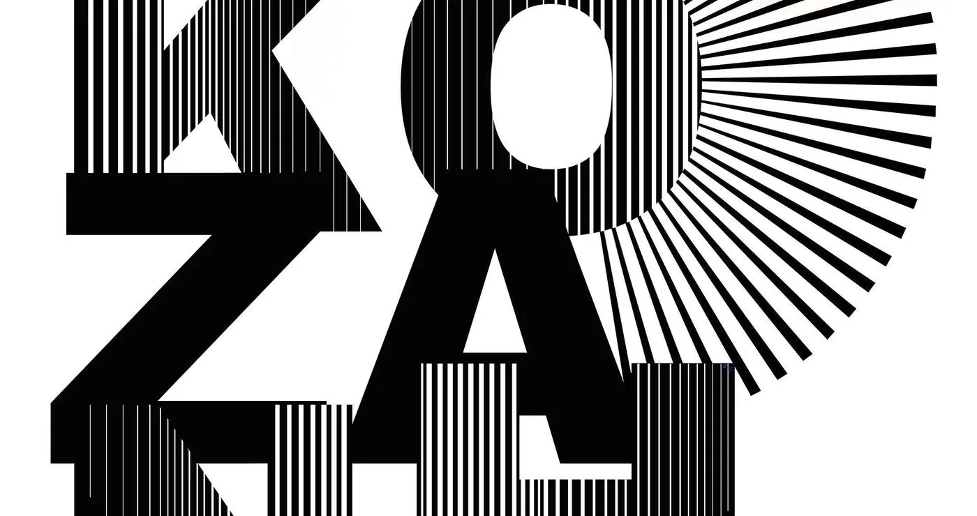 Ένα αφι poster του Πολιτιστικού Καλοκαιριού Κοζάνης 2026 με τον τίτλο γραμμένο σε μεγάλα μαύρα γράμματα και διακοσμητικά στοιχεία.