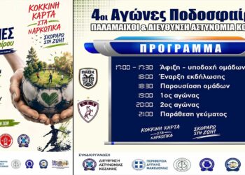 Τουρνουά ποδοσφαίρου στο Βελβεντό: «Κόκκινη κάρτα στα ναρκωτικά… Σκοράρω στη ζωή»
