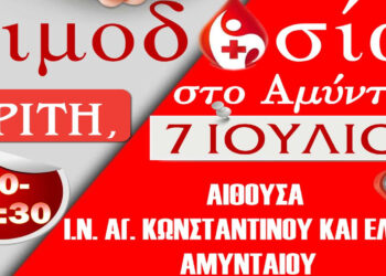 Εθελοντική Αιμοδοσία της Μητρόπολης Φλωρίνης, Πρεσπών και Εορδαίας στο Αμύνταιο