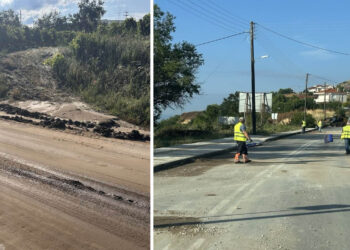 Πτώσεις δέντρων και μεγάλες ποσότητες φερτών υλικών έκοψαν την κυκλοφορία σε περιοχές του Δήμου Αμυνταίου – Άμεση επέμβαση