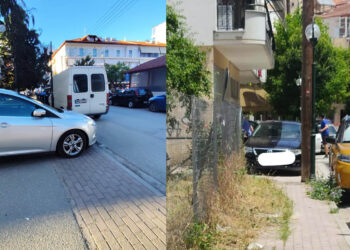 Διαμαρτυρία αναγνώστριας για τα παρκαρισμένα αμάξια στα πεζοδρόμια της Πτολεμαΐδας