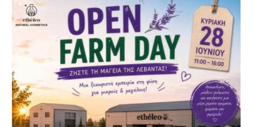 Open Farm Day στην Etheleo την Κυριακή 28/6 – “Ζήσε τη μαγεία της λεβάντας” με πολλές δράσεις