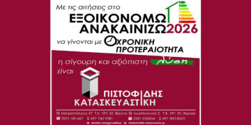 Με σειρά προτεραιότητας οι αιτήσεις στο νέο ΕΞΟΙΚΟΝΟΜΩ-ΑΝΑΚΑΙΝΙΖΩ 2026. Για σιγουριά και αξιοπιστία η λύση είναι ΠΙΣΤΟΦΙΔΗΣ ΚΑΤΑΣΚΕΥΑΣΤΙΚΗ