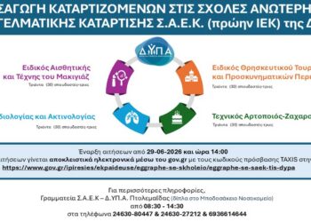 ΣΑΕΚ ΔΥΠΑ Πτολεμαΐδας: Ξεκίνησαν οι αιτήσεις-Δείτε τις ειδικότητες