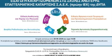 ΣΑΕΚ ΔΥΠΑ Πτολεμαΐδας: Ξεκίνησαν οι αιτήσεις-Δείτε τις ειδικότητες