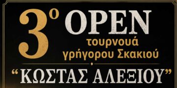 3ο OPEN Τουρνουά Γρήγορου Σκακιού (Grand Prix) της Ε.Σ.Σ.Κε.Δυ.Μ. «Κώστας Αλεξίου»
