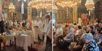Πλήθος πιστών στην πανήγυρη του Αγίου Παντελεήμονα Ποντοκώμης