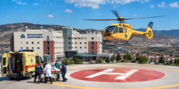 Κλιμάκιο της Αεροπορίας στο Μποδοσάκειο Νοσοκομείο για το ελικοδρόμιο